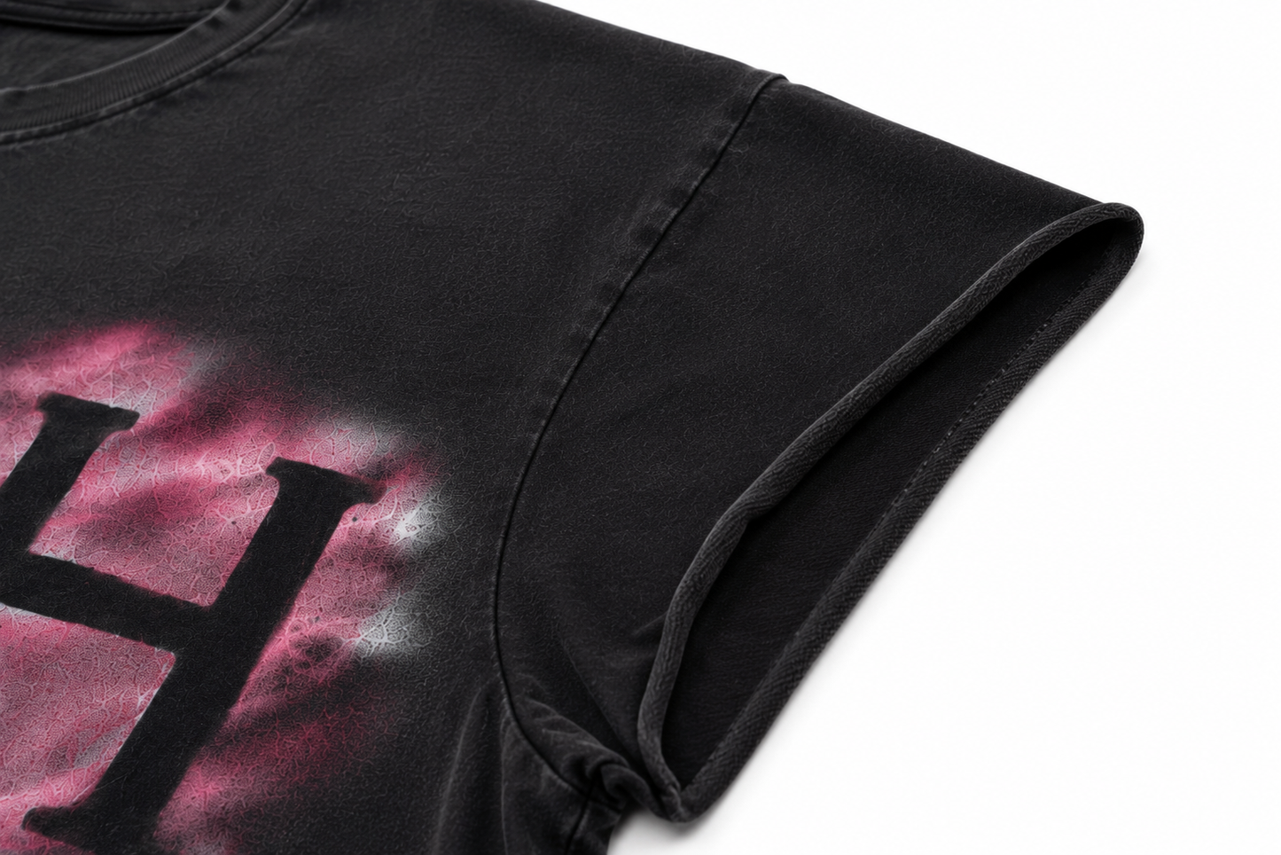 FAITH Cross Painted Raw-Edge Sleeveless Tee
