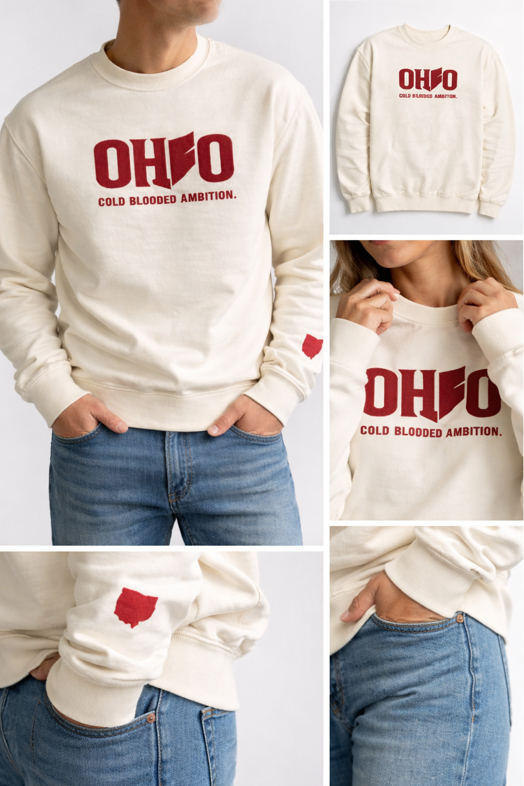 OHIO Chapter Crewneck - Cream