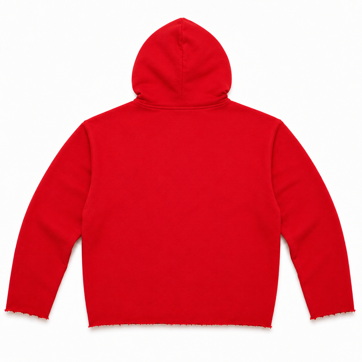 Faith Raw Edge Hoodie - Red