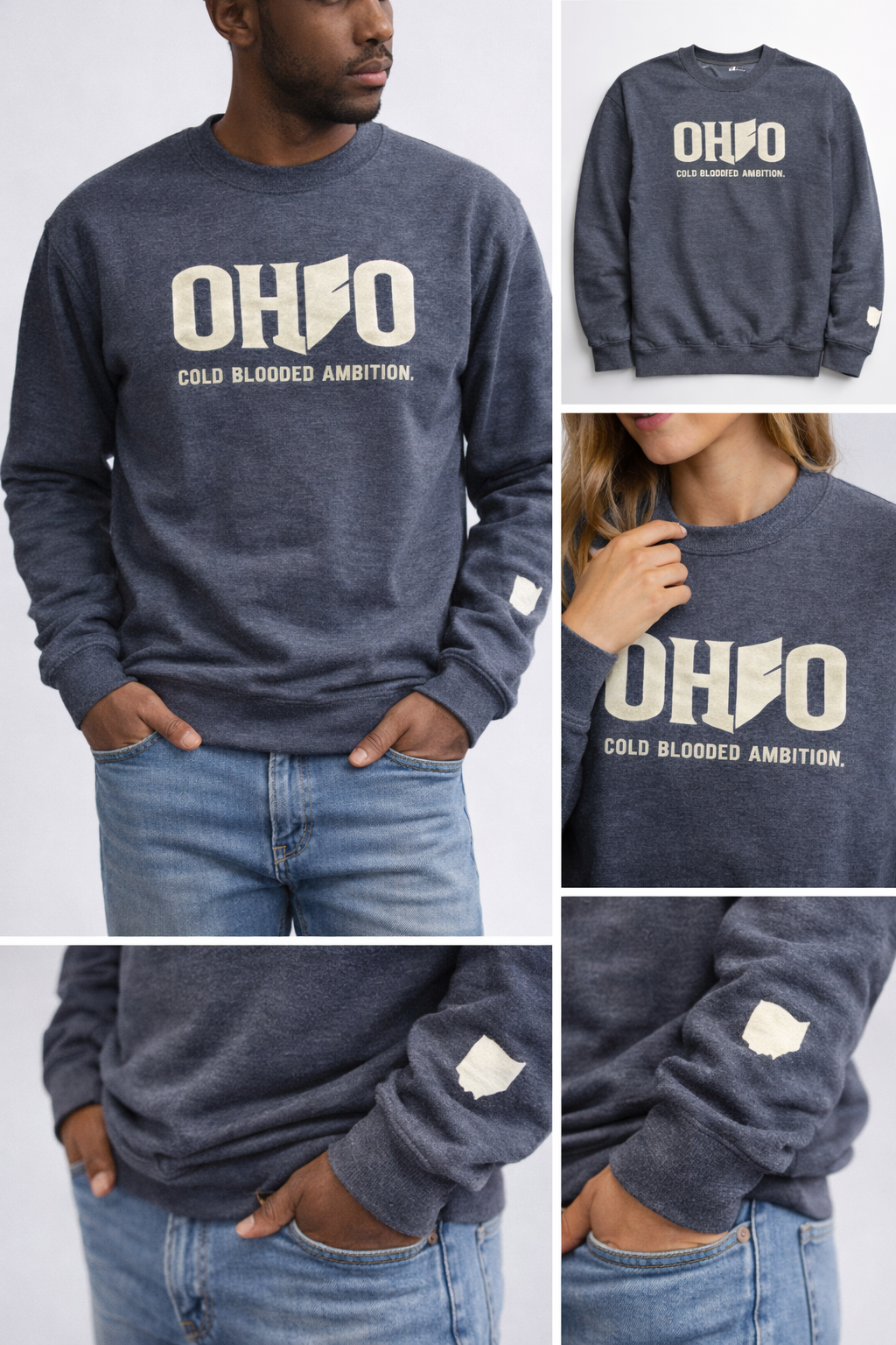 OHIO Chapter Crewneck- Charcoal