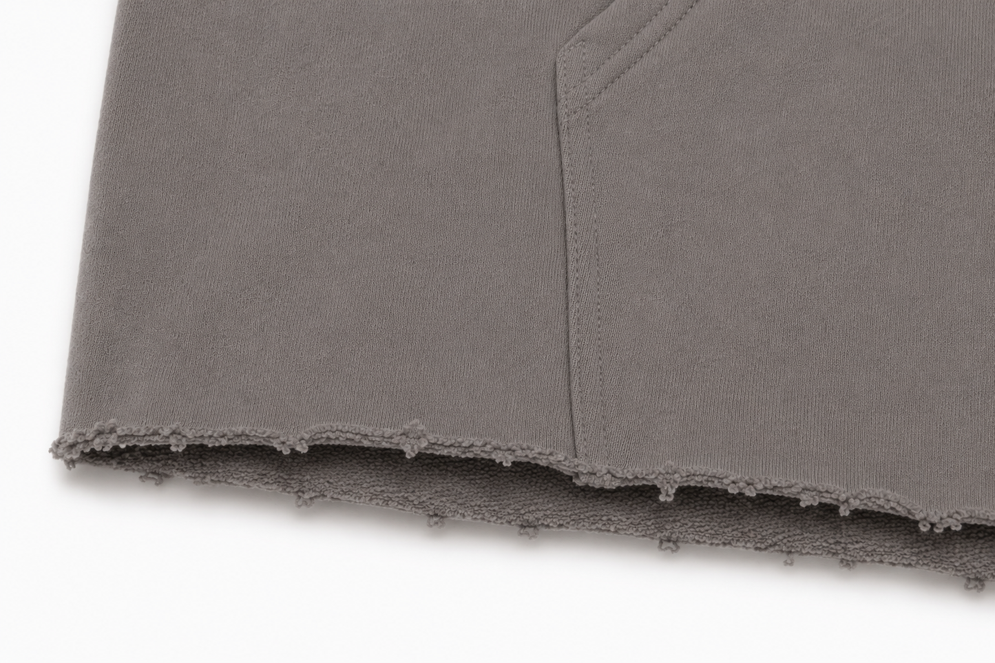 Faith Raw Edge Hoodie - Slate