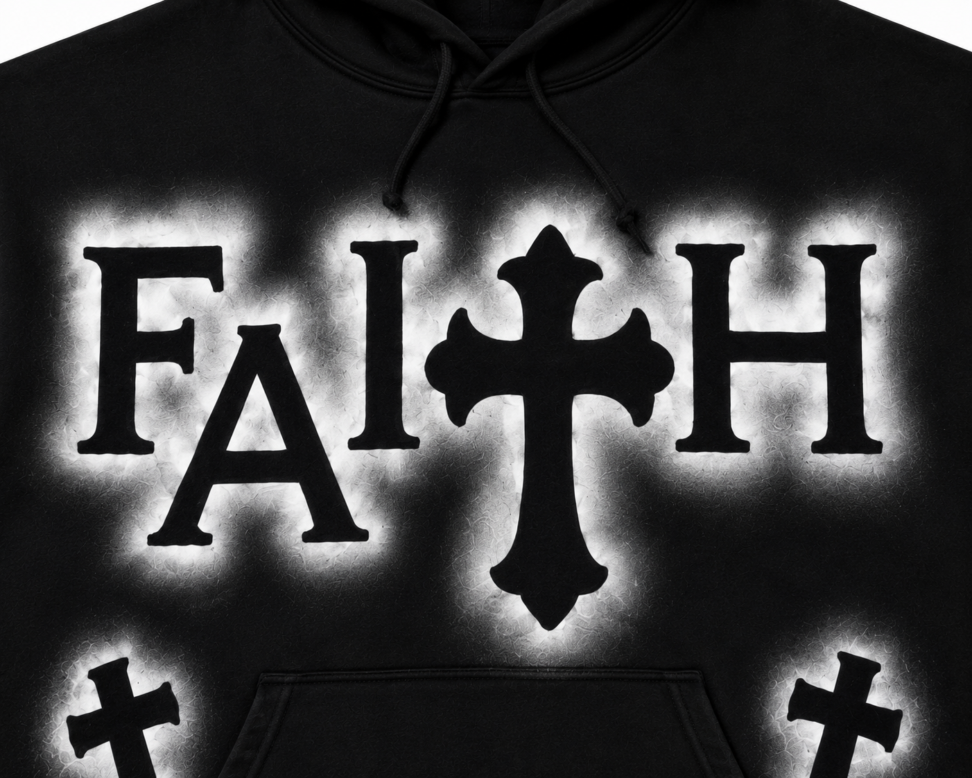 FAITH Cross Hoodie - Black