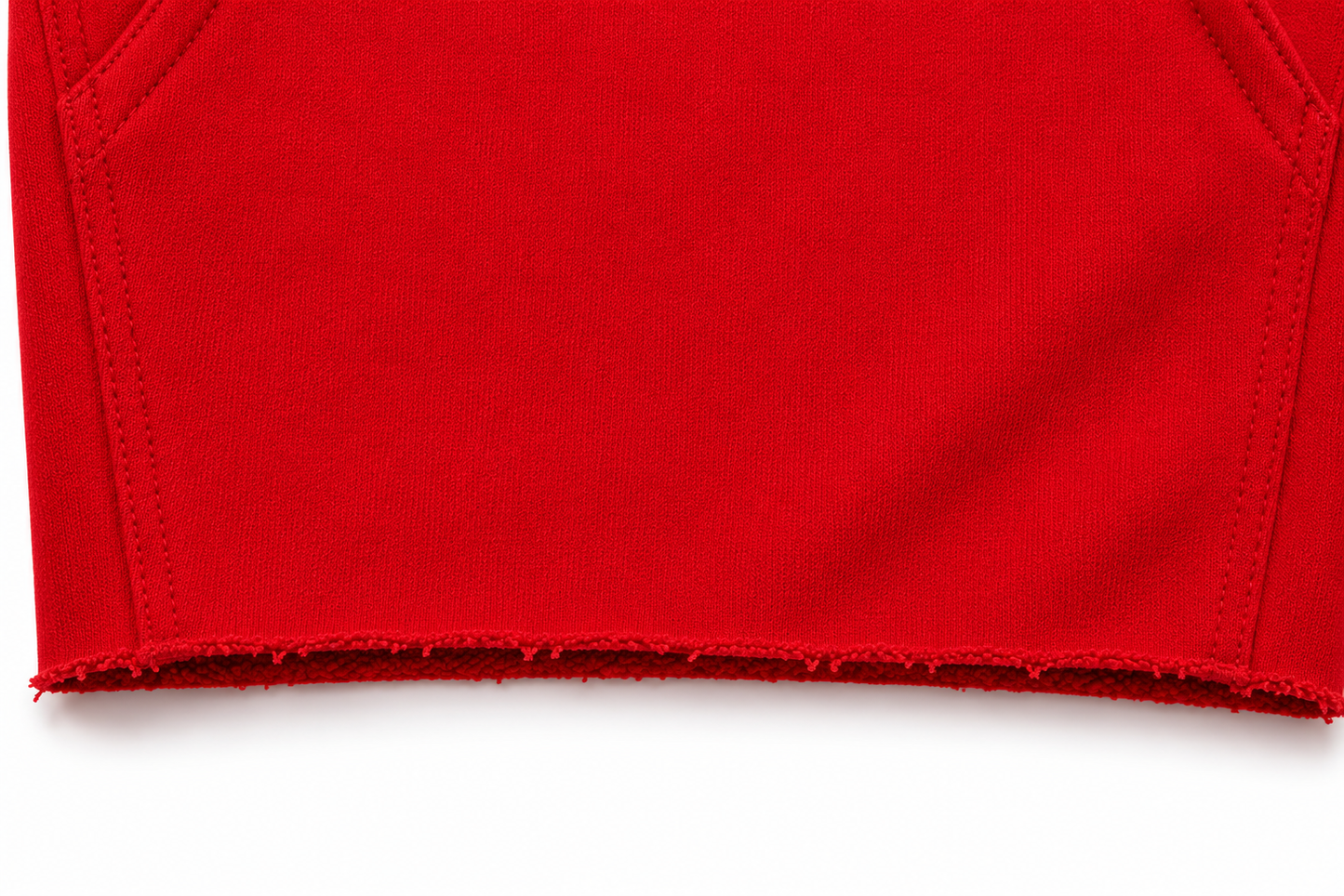 Faith Raw Edge Hoodie - Red