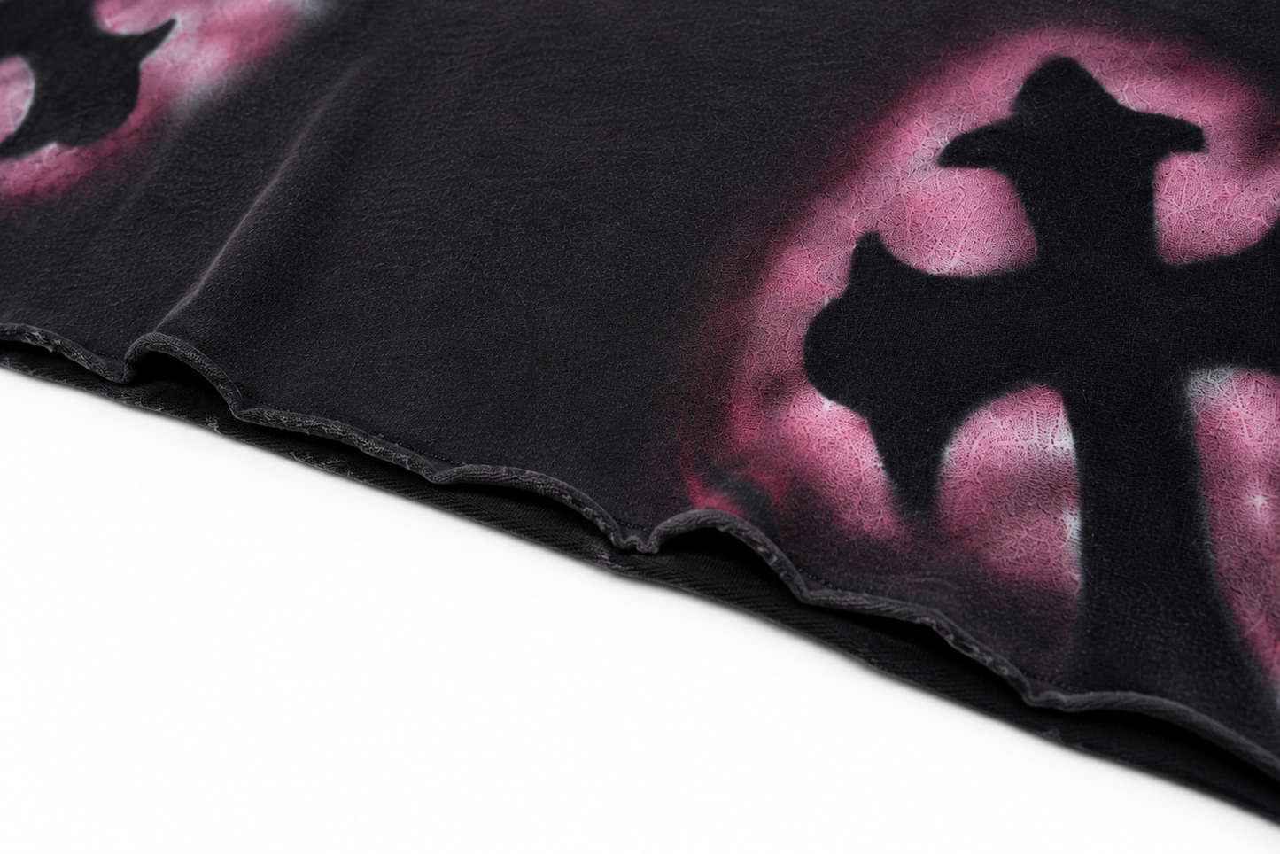 FAITH Cross Painted Raw-Edge Sleeveless Tee